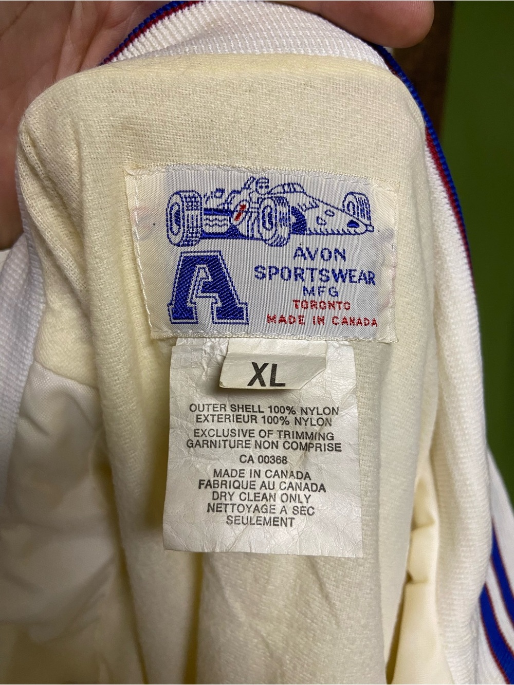Satin Bomber Jacket with Blue-Striped Ribbing - Unbranded - Picture 4 of 4